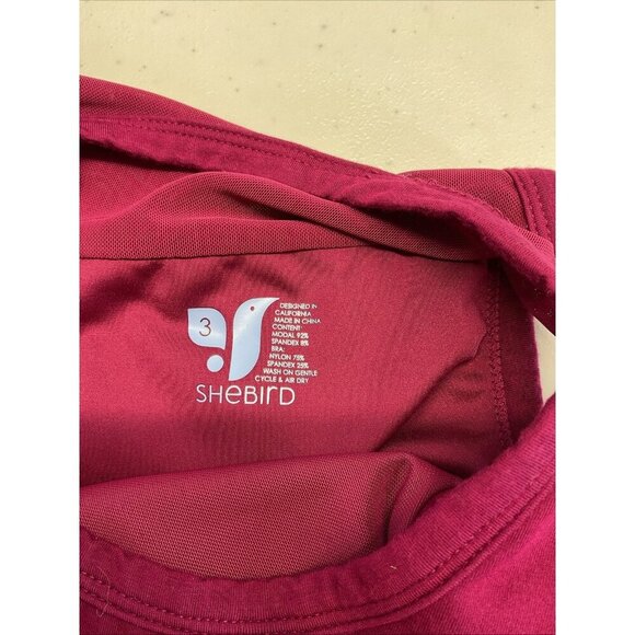 Shebird The Freedom Racerback‎ Bra tank size 3 s/m Magenta - Picture 3 of 11